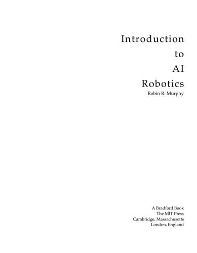 Introduction to AI robotics